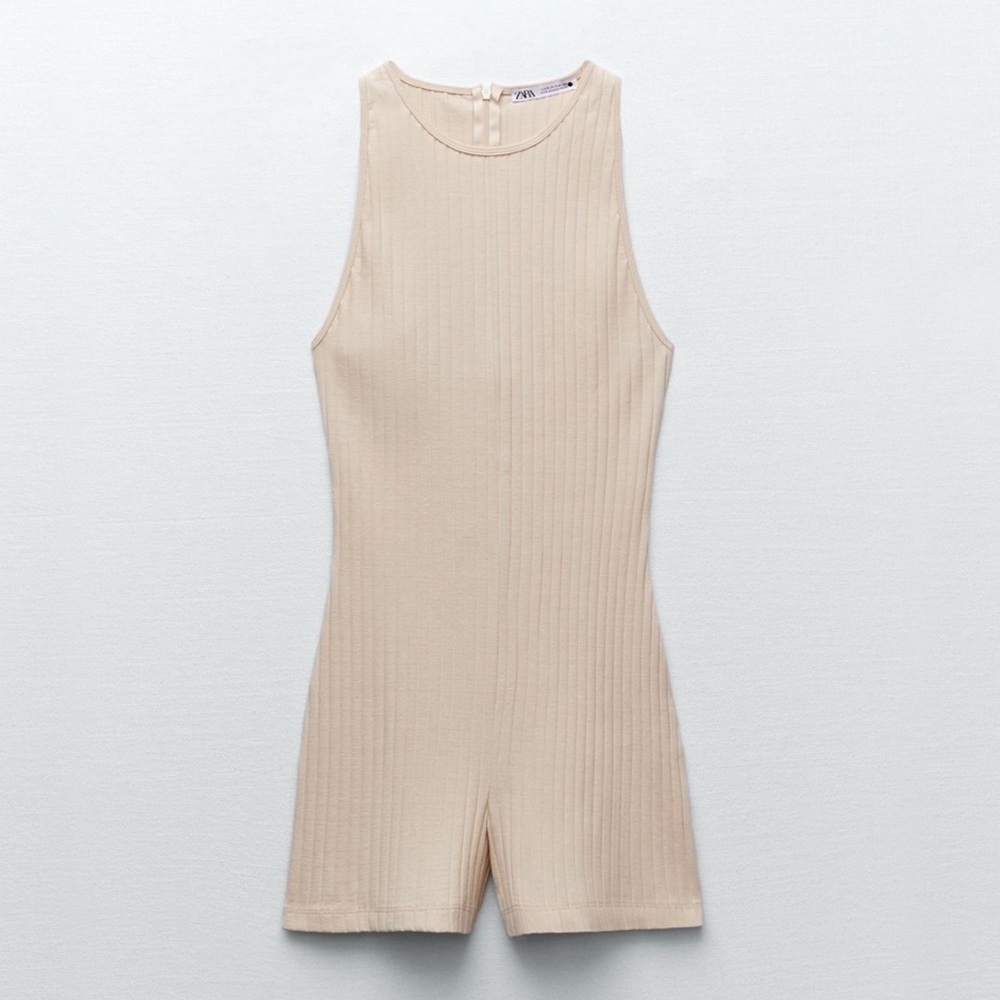 NWT Zara Ribbed Knit Romper
